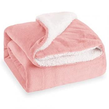 Manta para Sofá Grande (150x200cm) Suave, Cálida, Lavable a 30º, Resistente a Arrugas - Ideal para Cama 90/105 o Sofá Rosa