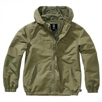 Brandit Kids Olive Summer Windbreaker with Front Zipper
