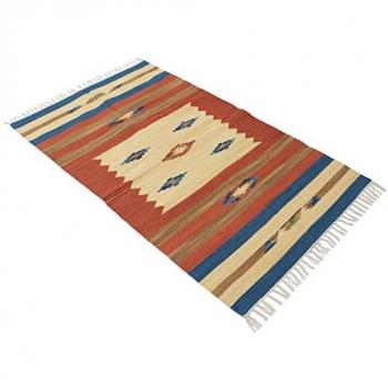 Kilim lavable en lavadora 100% algodón 90x60 cm