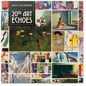 Calendario 2025 30x30 Arte del Siglo XX Erik Multicolor - Calendario de pared, planificador mensual con espacio para anotar e ilustraciones