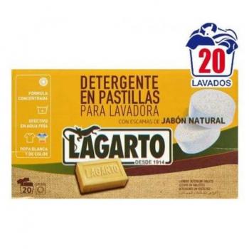 Pastillas de Lavadora Lagarto Todo en 1 con Jabón Natural - 120 Unidades