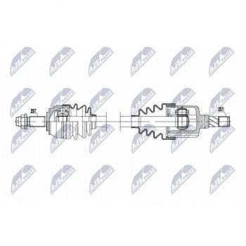 Árbol de transmisión NTY NPW-PL-133 Semiaste Antriebswelle