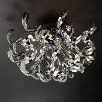 Plafón Esme 20 Bombillas G4 Cromo Pulido/Cristal, no compatible con LED/CFL