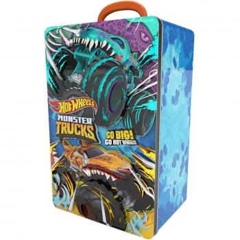 Maletín metálico guardacoches Monster Truck Hot Wheels Cefa Toys 04624
