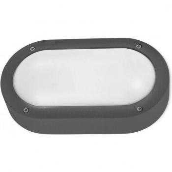 Aplique Basic Aluminio Urban gris 1 bombilla 12cm