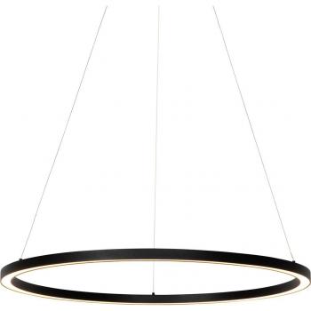 Lámpara colgante negra LED regulable 80 cm Girello QAZQA