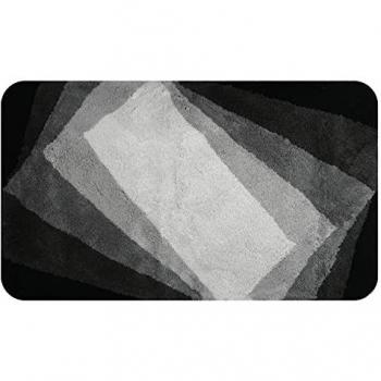 Alfombra de Baño Acrílica KALI 70x120 cm - Suave, Antideslizante, Lavable a Máquina, Color Gris
