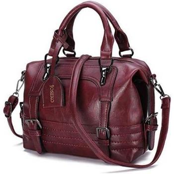Bolsos de Mujer Retro Bolso Señora Tote, JOSEKO Bolso de Hombro de Cuero Mensajero Bolso Bandolera Bolsillos de Compras Elegantes de la Señora Trabajo Diario Vida Navidad y Fiesta