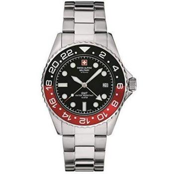 Reloj Suizo Militar Alpine GMT 7052.1136SAM para Hombre - Acero Inoxidable, Analógico, 42mm, 10ATM