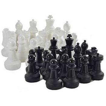 MASGAMES Juego de Ajedrez Gigante, Piezas de plastico Resistente para Jugar al ajedrez