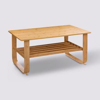 Mesa de Centro Hoca de Bambú Color Roble Claro 100x57 cm