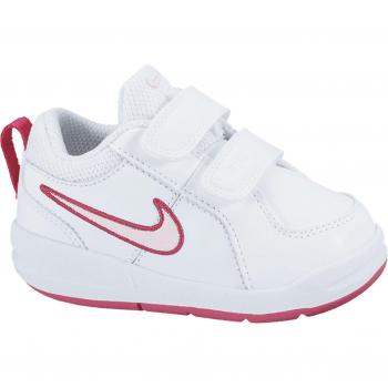 Nike PICO 4 TDV Zapatillas Unisex para Bebé, Color Blanco con Detalles en Rosa Prism Spark, Talla 25
