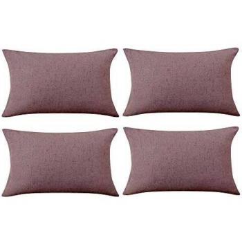 Deconovo Funda de cojin para Salón 4 Piezas 30x50cm Rosa