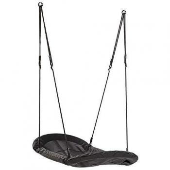 Columpio nido KBT Grandoh negro, tipo de producto: columpio, características: diseño en forma de nido, estructura robusta, fabricado en materiales resistentes a la intemperie, capacidad para varios usuarios, adecuado