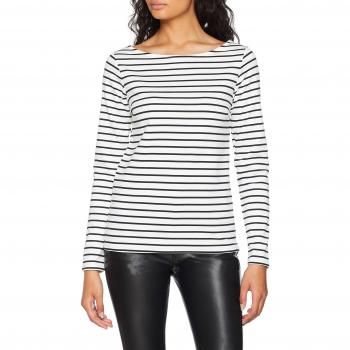 Vila Clothes Vitinny L/s Boatneck Top-Noos, Camisa Manga Larga para Mujer,