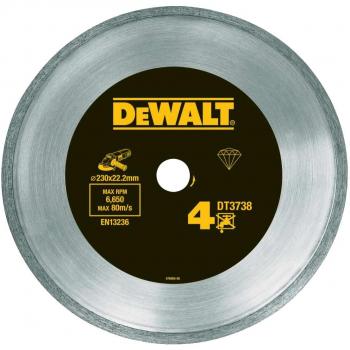 Disco de Diamante DeWALT DT3738 230 x 22,2 mm para Corte de Cerámica y Duras Superficies