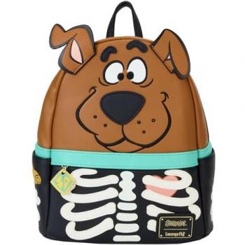 Mochila Mini Skeleton Scooby Doo Loungefly 26cm Multicolor Unisex con Brillo en la Oscuridad