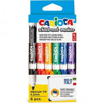 ROTULADORES DE PIZARRA CARIOCA 6 COLORES VARIADOS