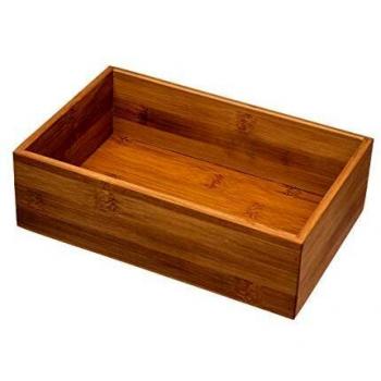Organizador TIDY de Bambú 23x15 cm con compartimentos ajustables