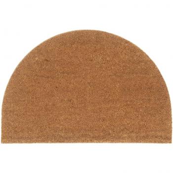 Felpudo semicircular de fibra de coco natural 60x90 cm