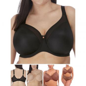 Elomi Smooth Molded Underwired T-Shirt Bra Black 38H G-K Cup