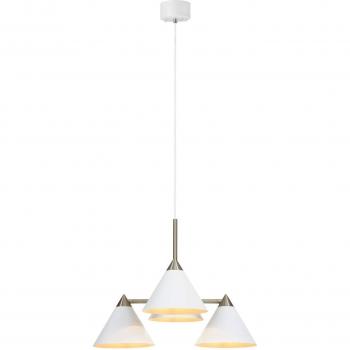 Lámpara colgante Klint Metal blanco 4 bombillas 46cm