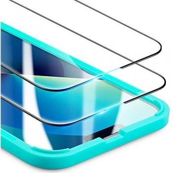 ESR Protector de Pantalla Armorite Compatible iPhone 13 y iPhone 13 Pro, Incluye Marco Instalación Fácil, Resiste 50Kg de Fuerza, Protector de Pantalla Cristal Templado Ultrarresistente, 2 Unidades