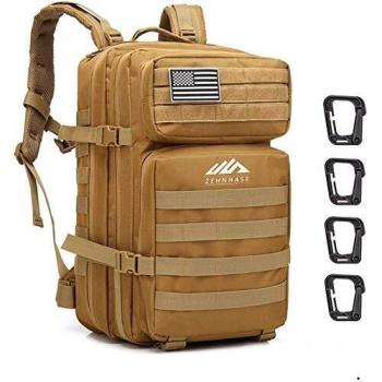 ZEHNHASE Mochila Táctica Impermeable 45L Gran Capacidad Nylon 600D Múltiples Bolsillos para Senderismo Acampada, Montañismo, Caza, Aire Libre Ciclismo y más