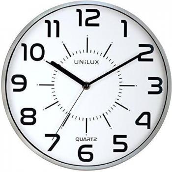 Reloj de Pared Estilo POP Unilux en Gris Metalizado