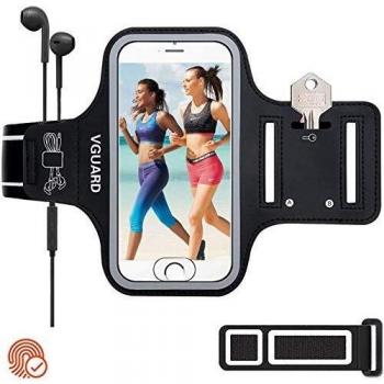 VGUARD Brazalete Deportivo para Correr, 6.5 Pulgadas Brazalete Móvil Deportivo con Banda Reflectante para iPhone 11/ Pro/Pro MAX, Galaxy S9/S8 Plus,Huawei P20 Lite, etc -