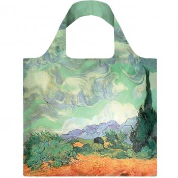 VINCENT VAN GOGH A Wheat Field with Cypresses Bag: Gewicht 55 g, Größe 50 x 42 cm, Zip-Etui 11 x 11.5 cm, handle 27 cm, water resistant, made of polyester, OEKO-TEX certified, can carry up to 20 kg