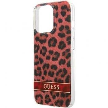 Funda Dura Guess Leopardo Roja para iPhone 13 Pro 6.1
