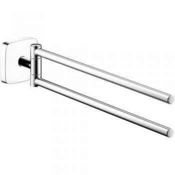 Hansgrohe PuraVida Toallero Doble Cromo, Blanco