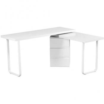 Escritorio DKD Home Decor 150 x 120 x 75 cm Natural Metal Blanco Madera MDF - Bixoto
