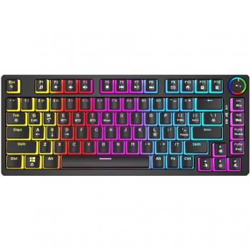 Teclado mecánico inalámbrico Savio Phenix Gateron Yellow Pro Pudding USB + RF Wireless + Bluetooth QWERTY Inglés, Negro