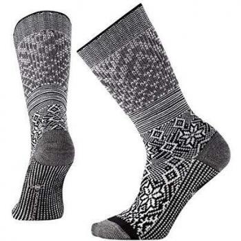 SmartWool Copo de Nieve de diseño elaboración Calcetines para Mujer – Medio Gris, Negro