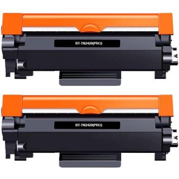 Pack de 2x Toner Brother TN-2420/TN-2410 Compatible con Brother DCP-L2510D