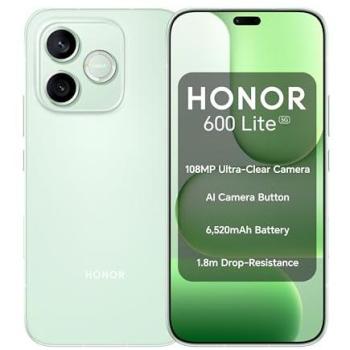 Smartphone Honor 600 Lite 5G - 8GB RAM - 256GB - Verde - Pantalla AMOLED 6.6 120Hz - Cámara AI de 108 MP - Batería de 6520 mAh