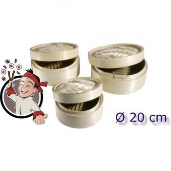 Asia Kitchen - Vapor cesta cesta de bambú bambú Sordina 20 cm bamboo Steamer