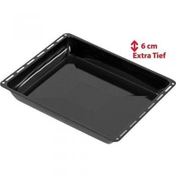 Bandeja de Horno Emaillada Extra Profunda 45,5 x 37,5 cm, Compatible con Bosch, Siemens, Neff y Constructa, Antirayaduras y Apta para Lavavajillas
