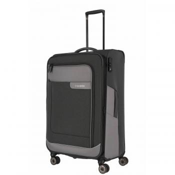 Travelite Viia Expandable Large Trolley 4-Wheel Suitcase - Slate Gray