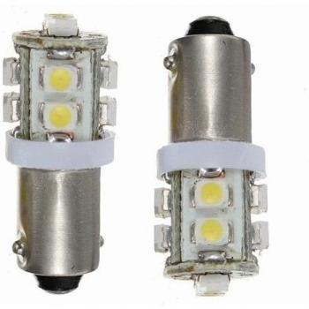 TOOGOO(R) 2 X Bombilla Luz Lateral LED para Coche T11 BA9S T4W 10-SMD Xenon Blanco Alta Potencia 12V UK