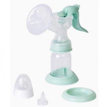 Saro Sacaleches Manual con Adaptador de Biberón Verde Menta Crema - Extracción Natural y Cómoda 1ud