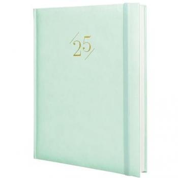 Agenda Finocam Dynamic London Y12 2025 Menta 21 x 27 cm, encuadernada, 1 día por página, multilingüe, español