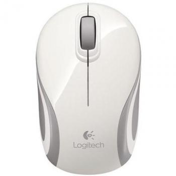 Logitech M187 Mini Ratón Inalámbrico Blanco Portátil
