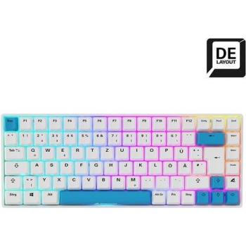 Teclado para gaming Sharkoon SKILLER SGK50 S3 PBT blanco/Celeste