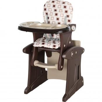 Trona Convertible 2 en 1 para Bebés de 6 Meses a 6 Años, Transformable en Mesa y Silla, Ajustable en 3 Posiciones, Dimensiones 105x57x59 cm