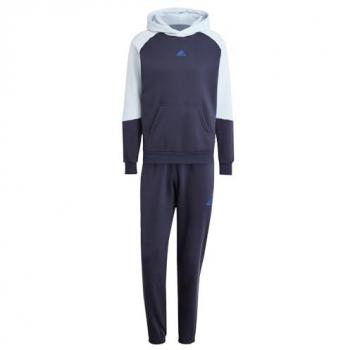 Adidas Sportswear Chándal Fleece Colorblock para Hombre - Azul - Talla: XL - Tejido Jersey de algodón
