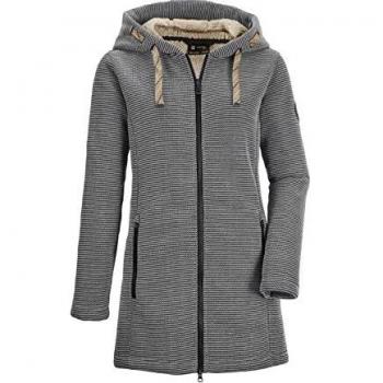 G.I.G.A. DX Women's Fleece Parka with Hood - Casual Knit Fleece Jacket in Off-White, Size 36
