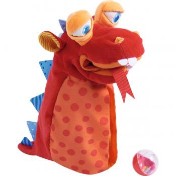 HABA 302926 All-Eater Hand Puppet with Movable Eyes and Plastic Food Sphere, 39 cm